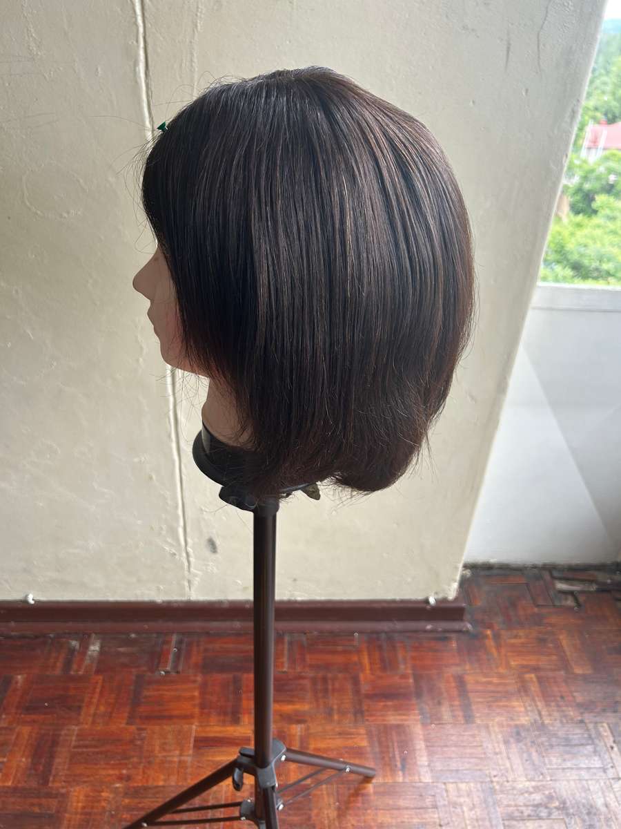 8" HUMAN HAIR 3 PART WIG