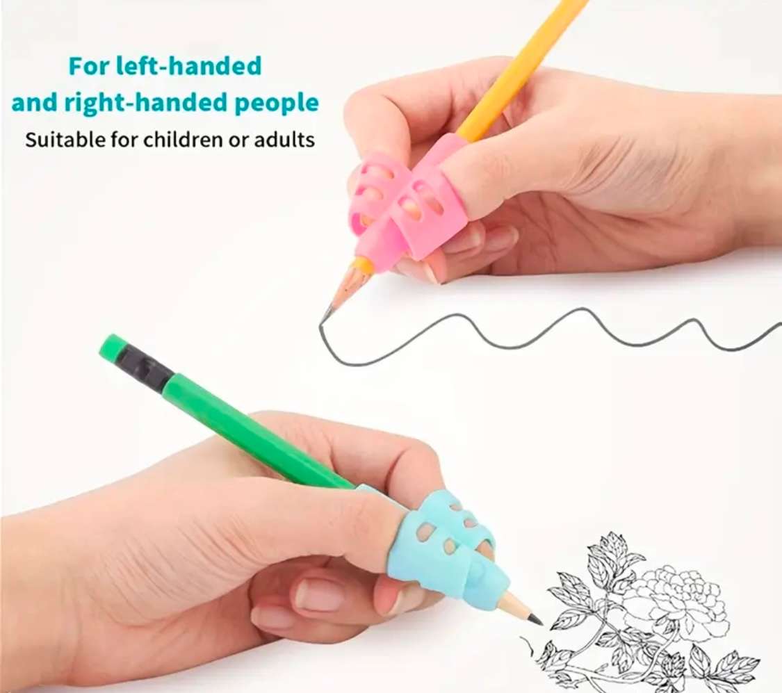 Pen / Pencil Grip Holder Ergonomic Design - 3 pack