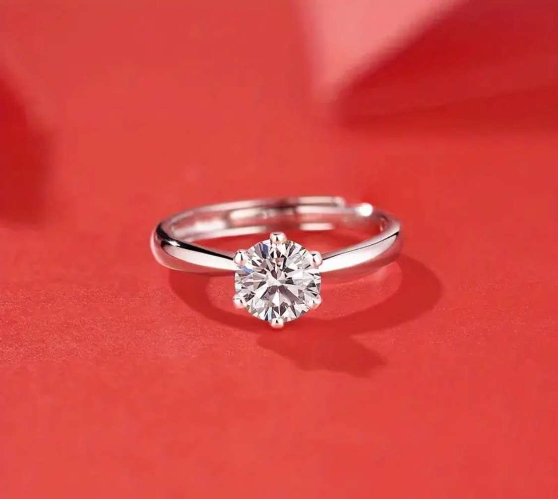 Silver 925 Sterling Silver Luxury Statement Ring