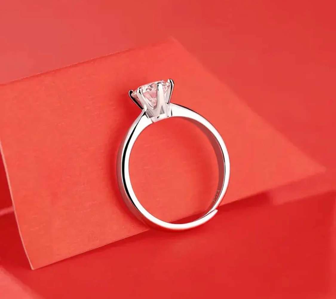 Silver 925 Sterling Silver Luxury Statement Ring