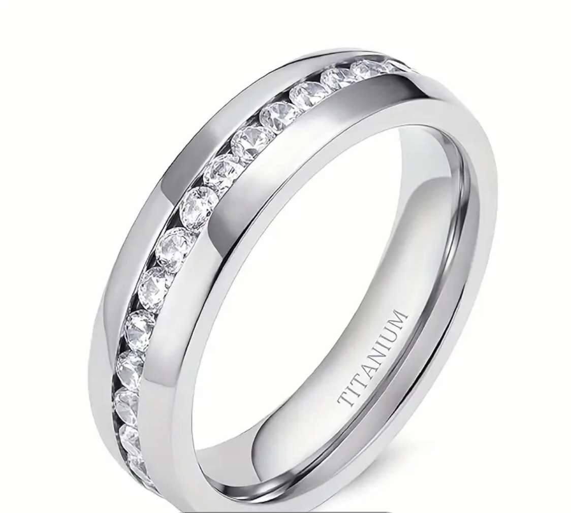 Titanium Silver Wedding Band
