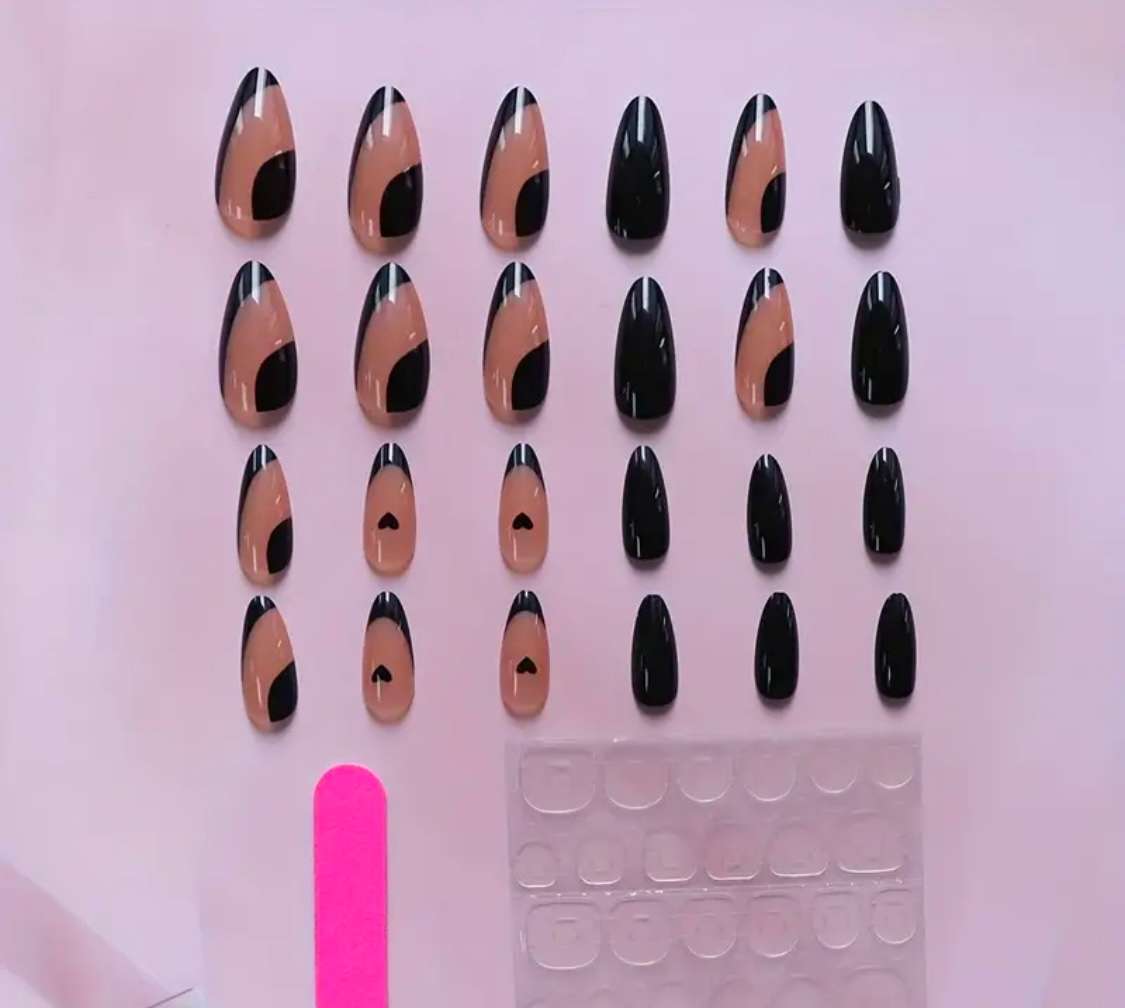 24-Piece Almond Shaped Press-On Nails Set