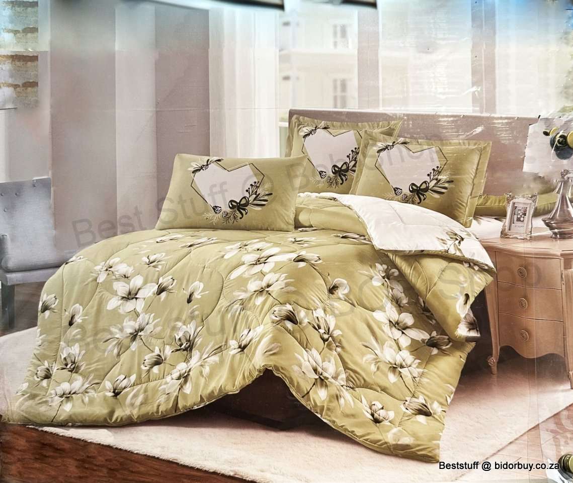 6pcs King Size Duvet Cover Set Floral Print