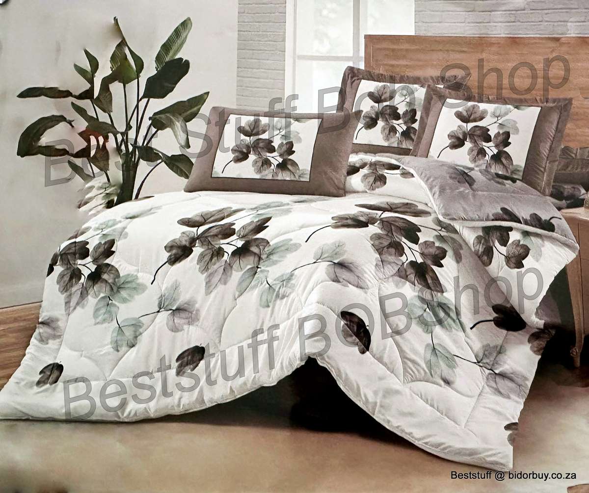 6pcs King Size Duvet Cover Set Floral Print