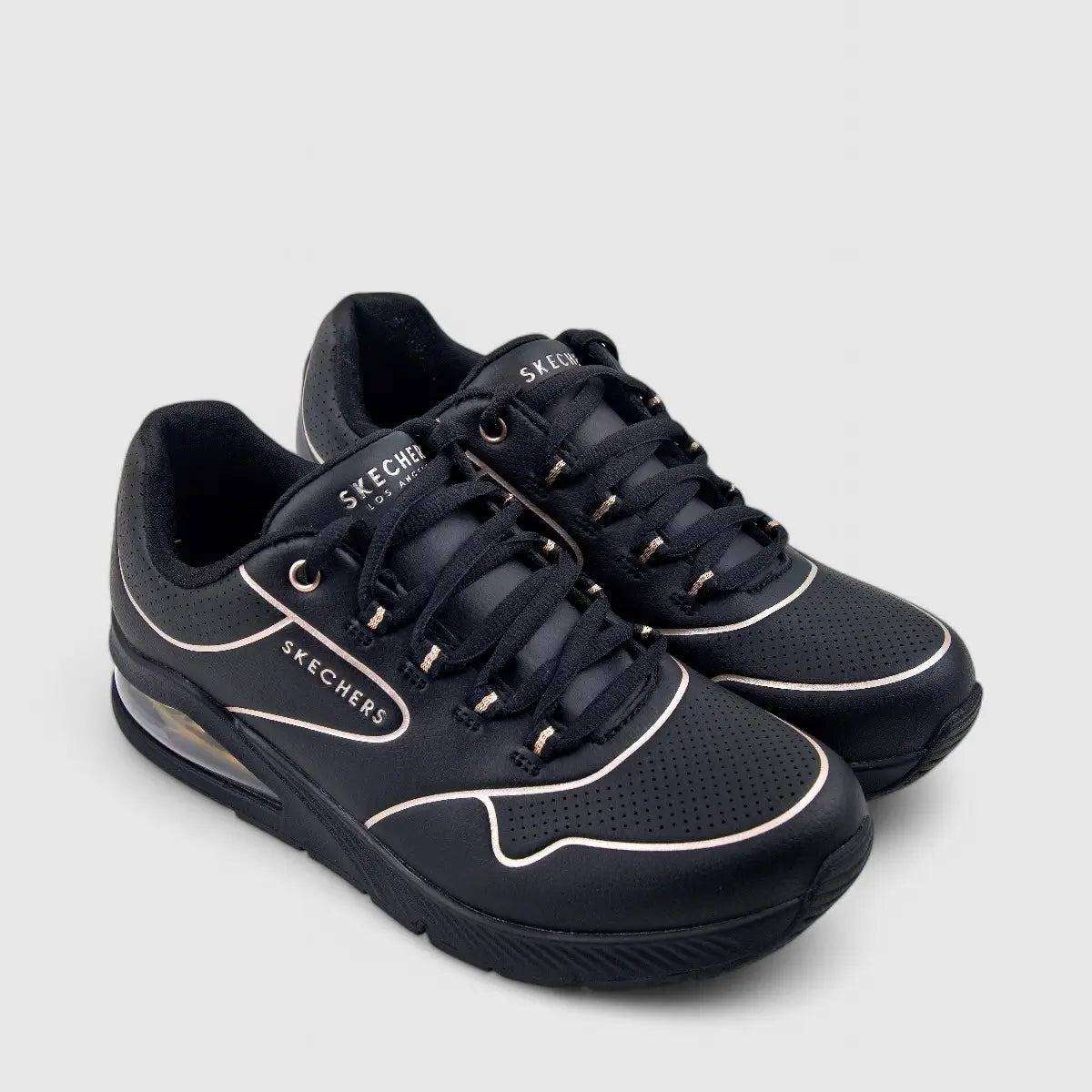 Skechers Women's UNO 2 Golden Trim Black 155637