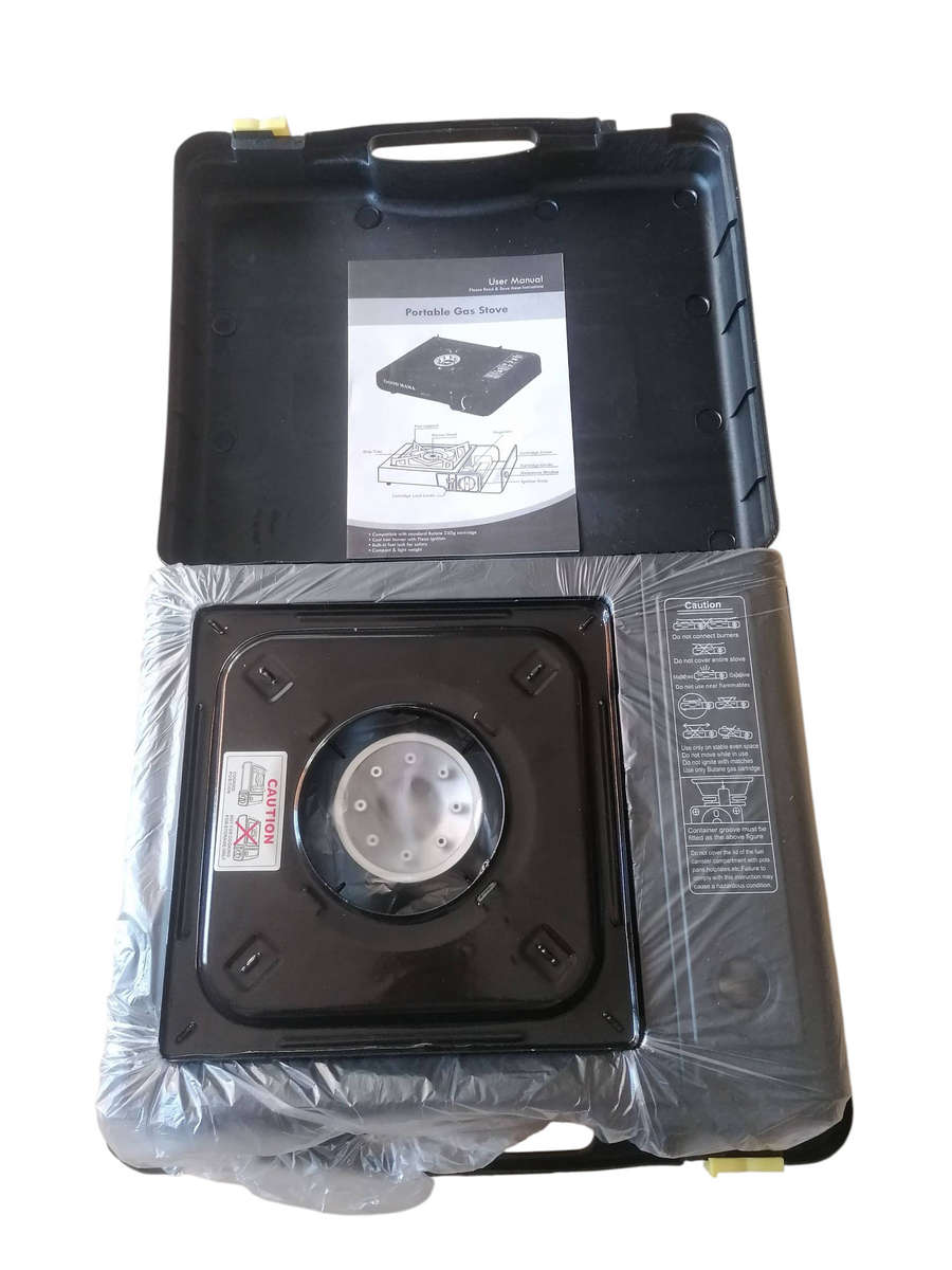 Camping Gas Stove + 4 Gas Bottles