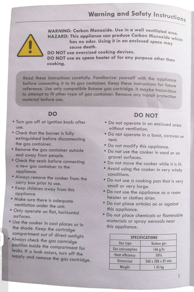 Portable Gas Stove + 2 Refills & Carry Case