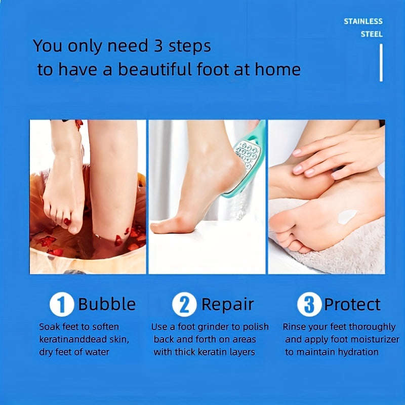 10 Pieces Stainless Steel Foot File Set - Professional Unscented Pedicure Tools For Dead Skin Remova