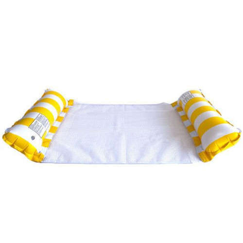 Convenient Fabric Water Entertainment Net Chair Foldable Inflatable Floating Strip Backrest Swimming