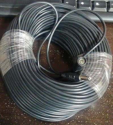 Practical Dc-30 30M Od3.0 Male To Female Copper Wire Power Extension Cord