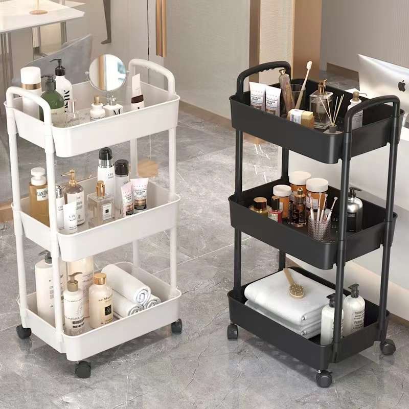 Super Practical Small Trolley Storage Rack Trolley Rack (3 Layers)
