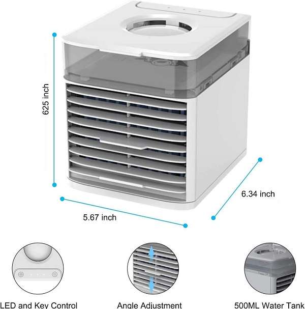 Portable Super Air Cooler With Led Light