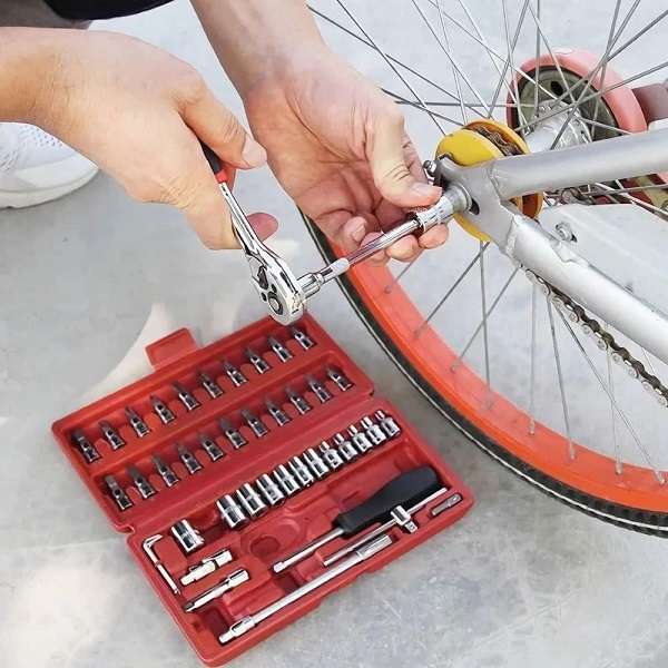 Multifunctional Portable 46-Piece Socket Wrench Set