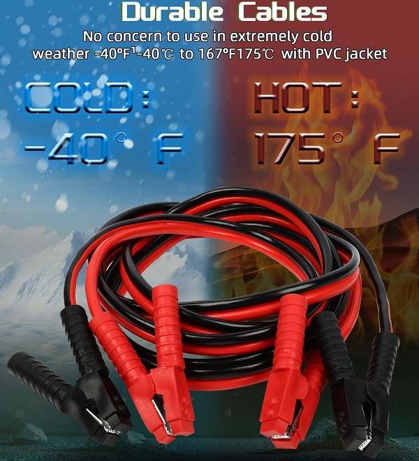 Portable 3000Amp Car Jump-Starter Booster Cable 2M