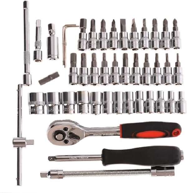 Multifunctional Portable 46-Piece Socket Wrench Set