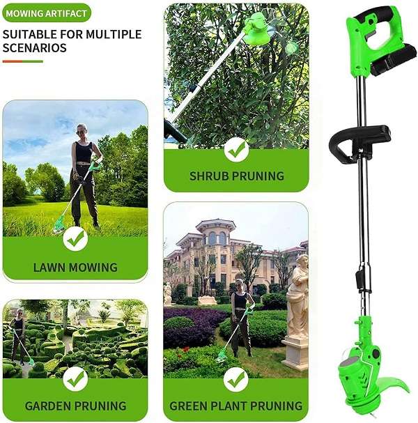 Portable Electric Lawn Mower 48V Rechargeable 15000Mah Battery