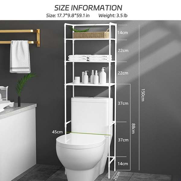 Home Portable Toilet Shelf 45cm x 25cm x 150cm