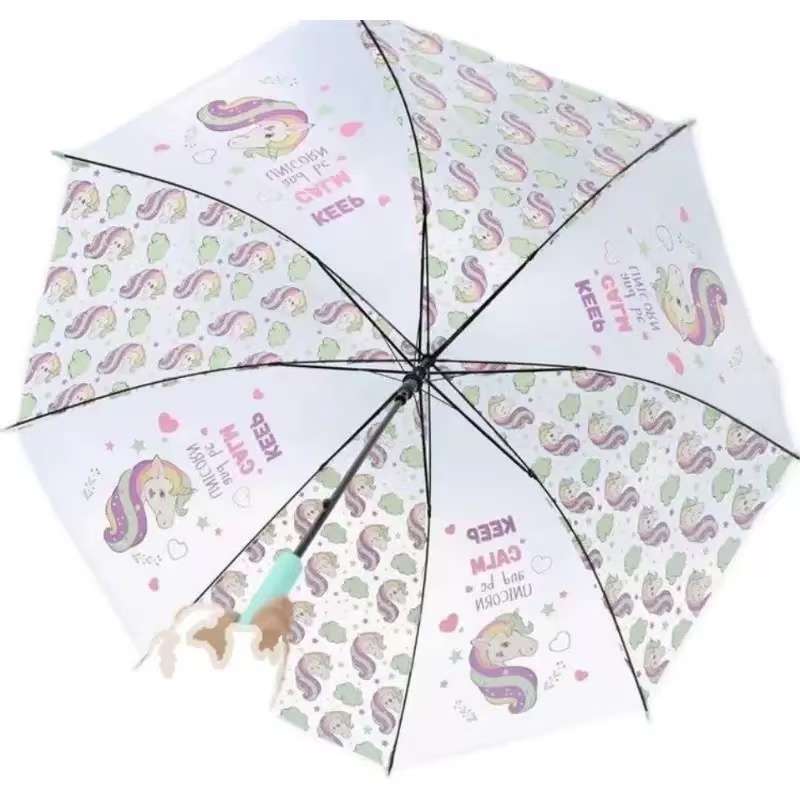 Portable Transparent Unicorn Umbrella