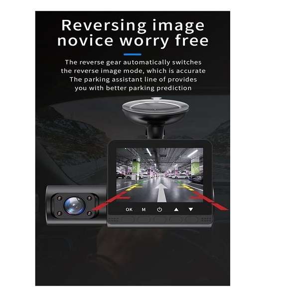 Dual-Lens 1080P Driving Recorder With Night Vision
