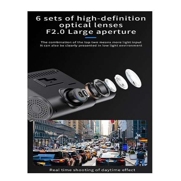 Dual-Lens 1080P Driving Recorder With Night Vision