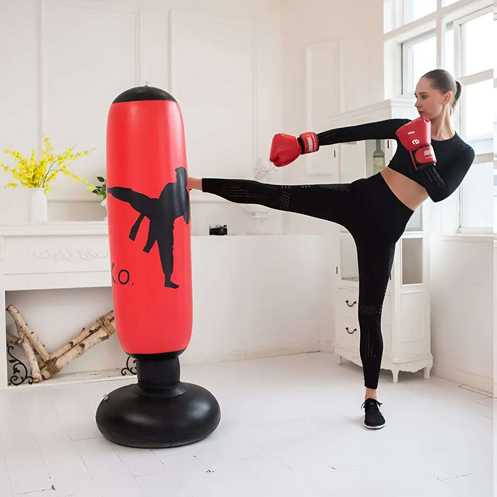 Freestanding Inflatable Punching Bag For Boxing, Karate And Taekwondo Training