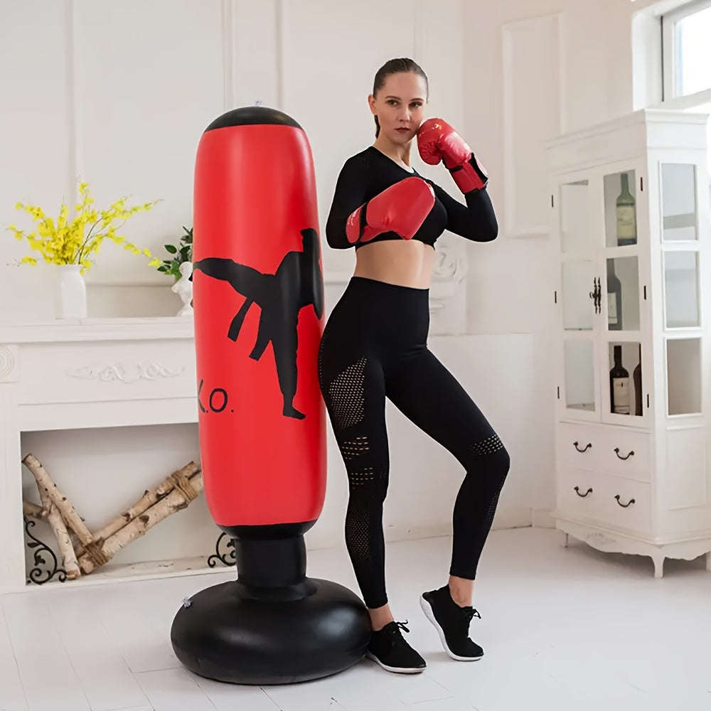 Freestanding Inflatable Punching Bag For Boxing, Karate And Taekwondo Training
