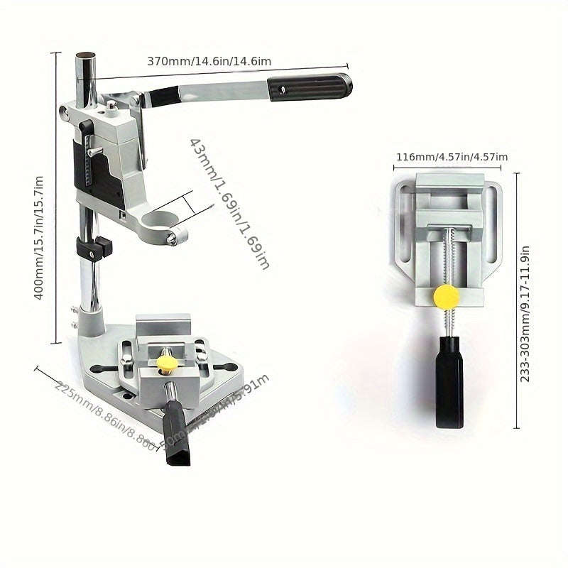 Portable Multi-Function Mini Woodworking Drill Stand + Fixed Base