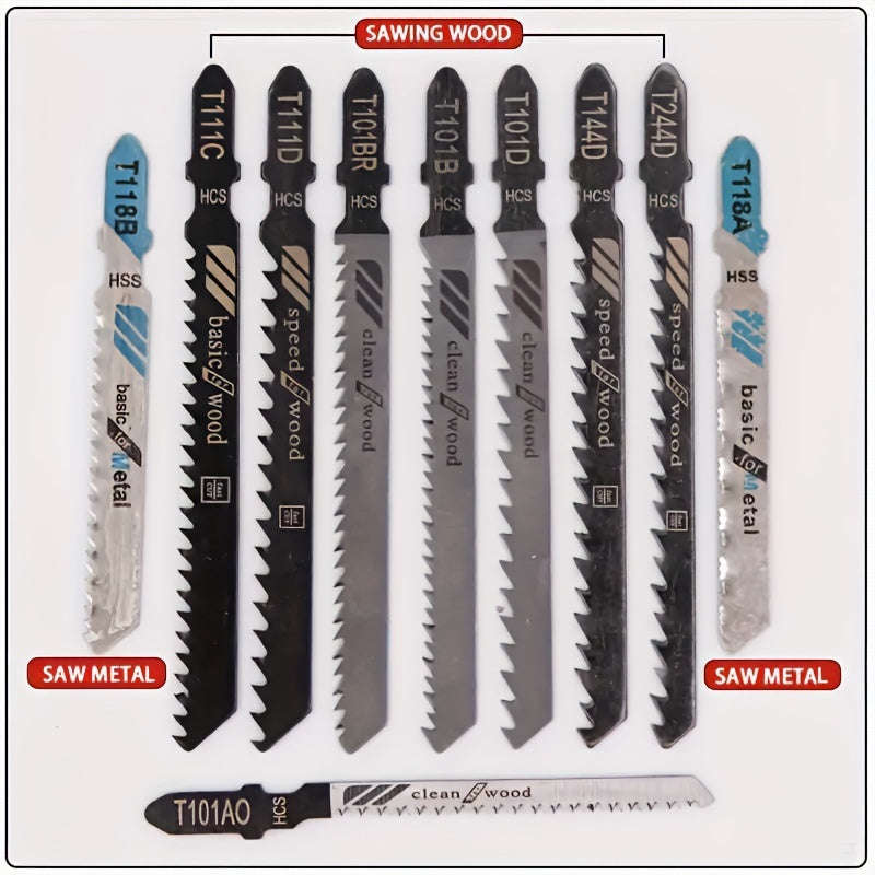 Saw Blade Set - Fine And Coarse Teeth For Wood, Metal, Plastic - Prevents Edge Chipping And Blow-Up