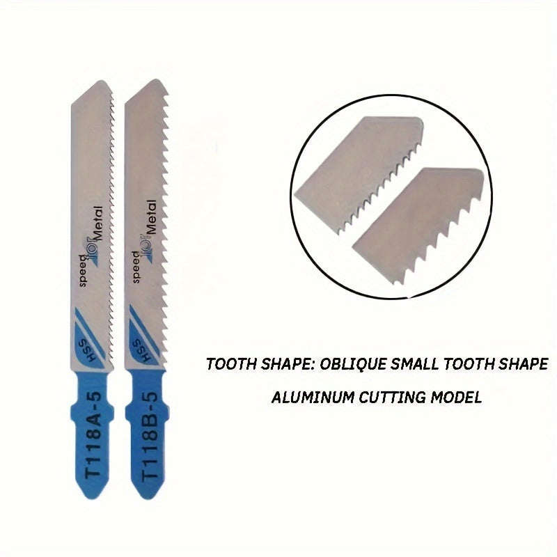 Saw Blade Set - Fine And Coarse Teeth For Wood, Metal, Plastic - Prevents Edge Chipping And Blow-Up