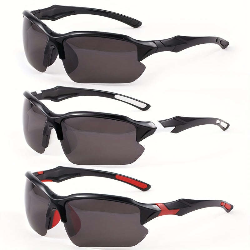 Convenient 3-Pack Polarized Sports Glasses For Men And Women, Windproof Glasses