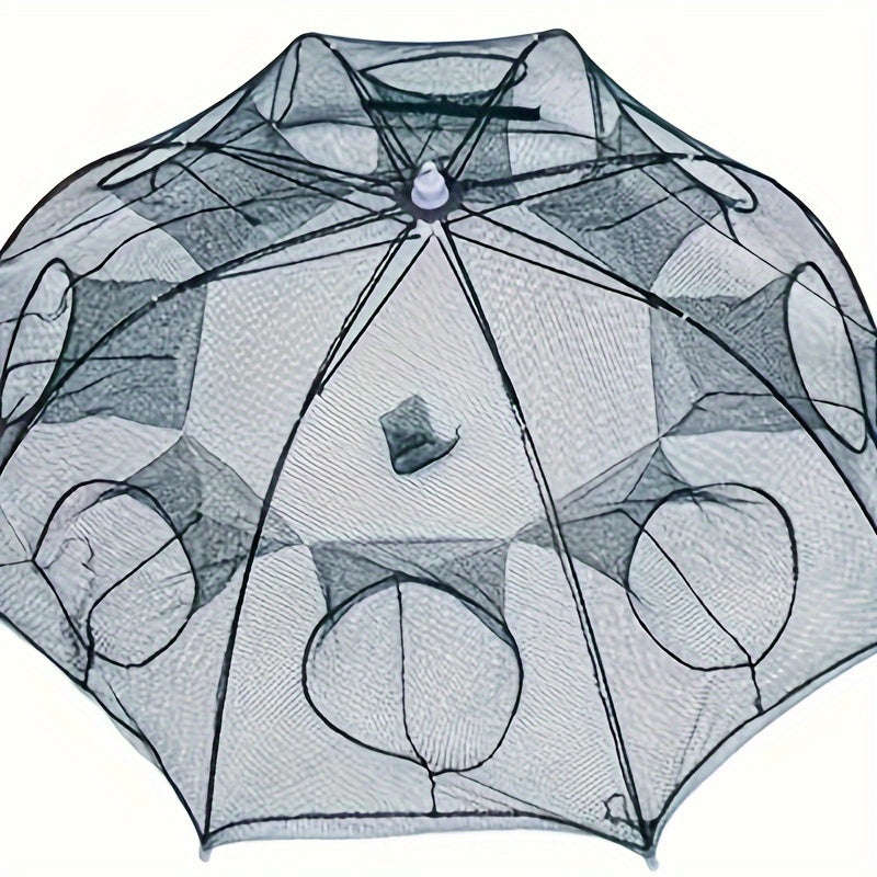 Portable Umbrella Shaped Perforated Nylon Lobster Cage Fishing Net