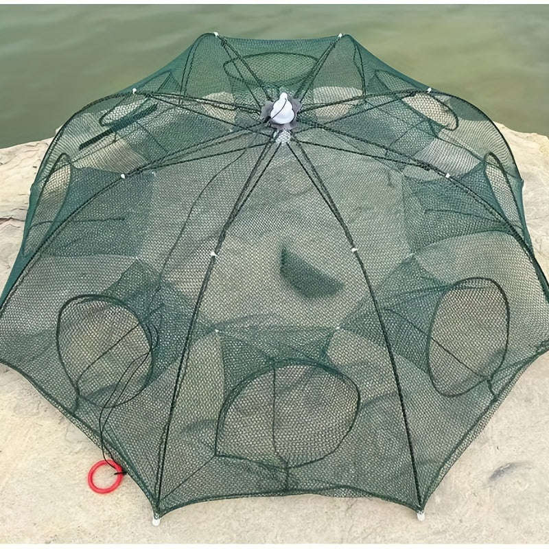 Portable Umbrella Shaped Perforated Nylon Lobster Cage Fishing Net