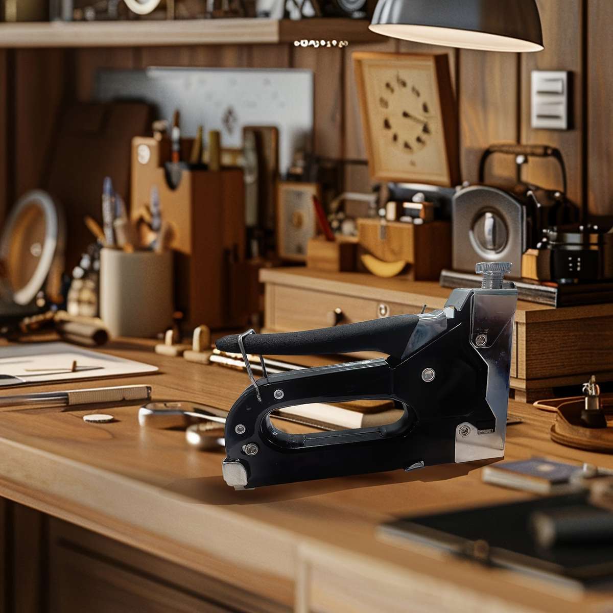 Carbon Steel Non-Rechargeable Stapler - 3 In 1 Heavy Duty Manual Stapler Kit With 300 Staples For Up