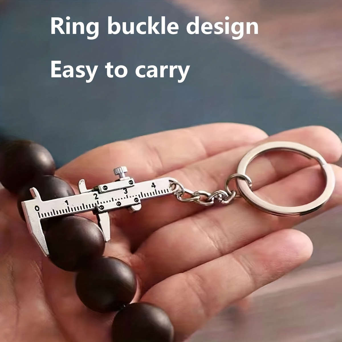 Precise 0-40mm Measuring Tool With Keychain - 1pc Mini Pocket Vernier Caliper