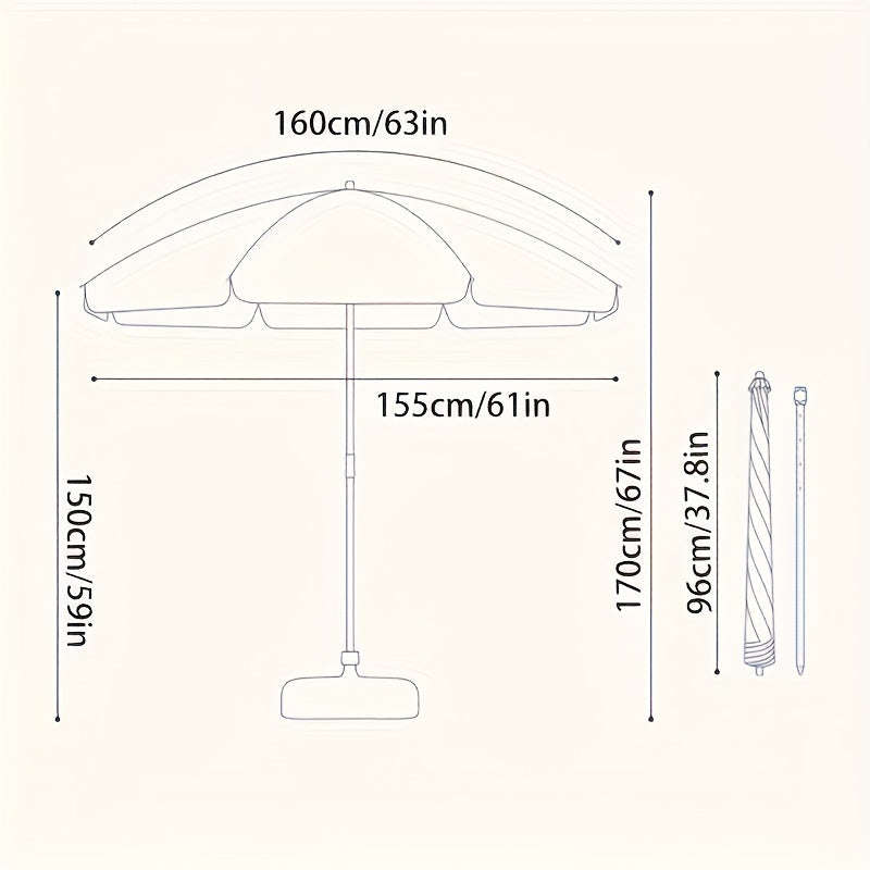 Portable Round Patio Umbrella