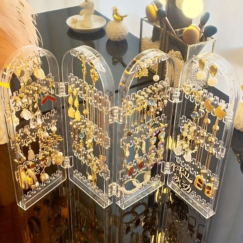 Convenient Foldable Jewelry Display Stand Two-Door Jewelry Display Stand