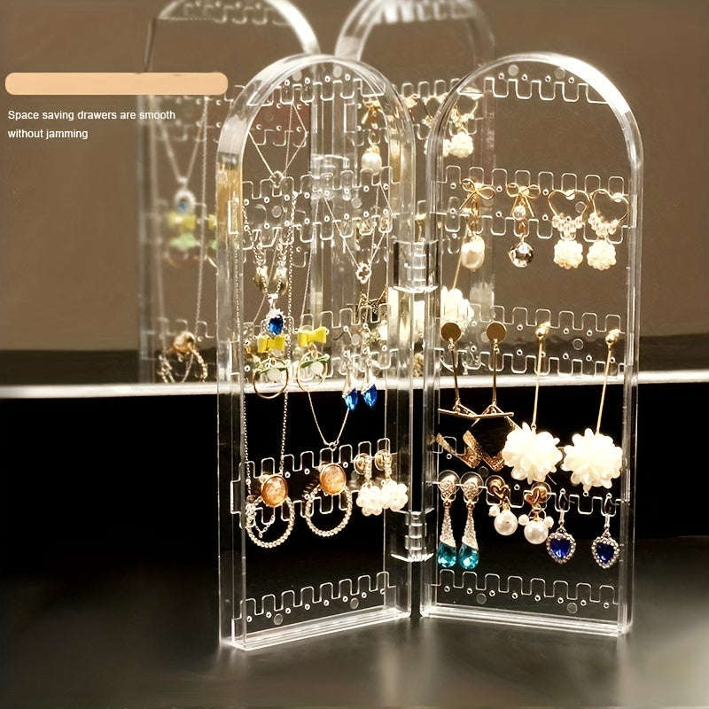 Convenient Foldable Jewelry Display Stand Two-Door Jewelry Display Stand