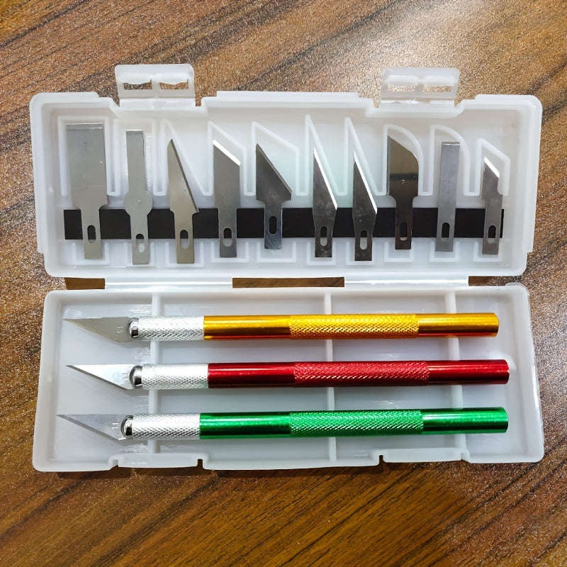 Convenient 13-Piece Precision Engraving Tool Set With Durable Precision Blades