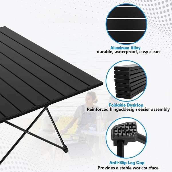 Portable Folding Camping Table 68cm x 47cm x 40cm