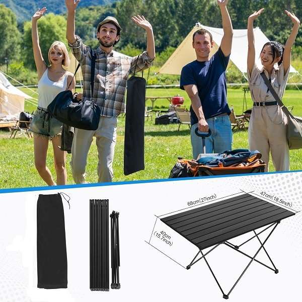 Portable Folding Camping Table 68cm x 47cm x 40cm