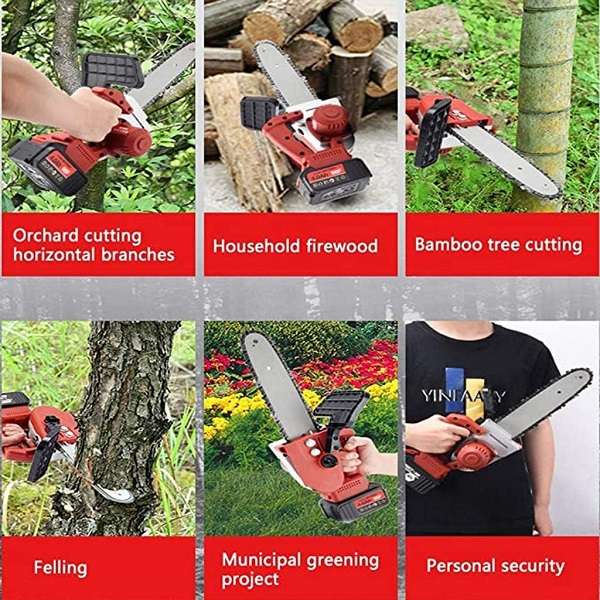 Cordless Electric Chain Saw 2 x 25V 15000mah Batteries