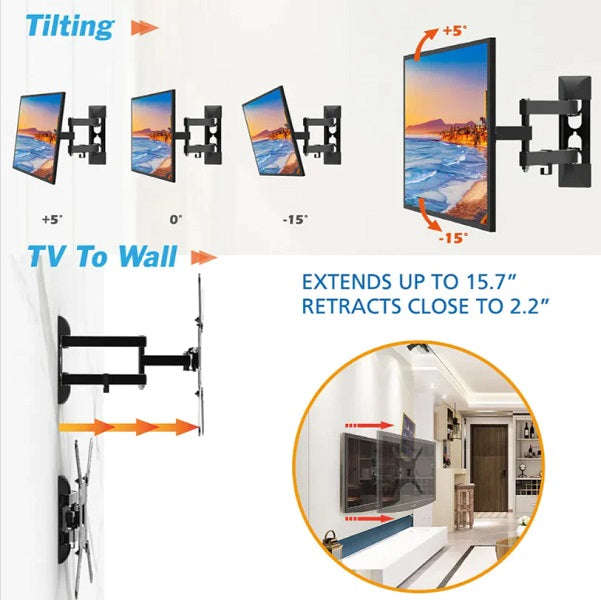 Full Motion Tv Wall Mount 19-55 Inch