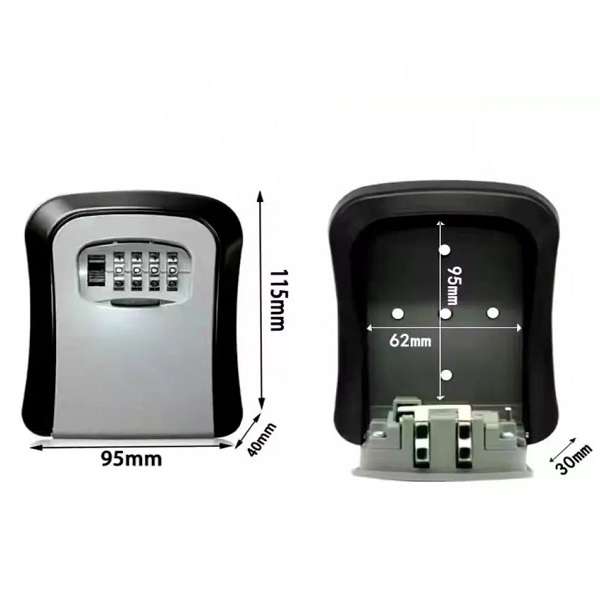 Safe And Convenient 4-Digit Combination Key Safe Storage Lock Box