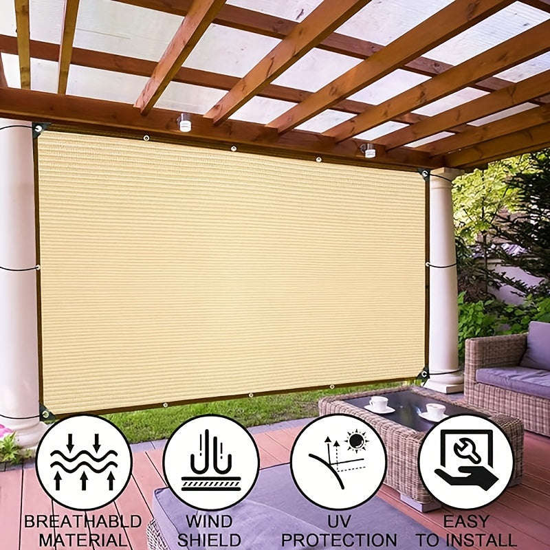 Beige Sunshade Net - Uv Resistant,