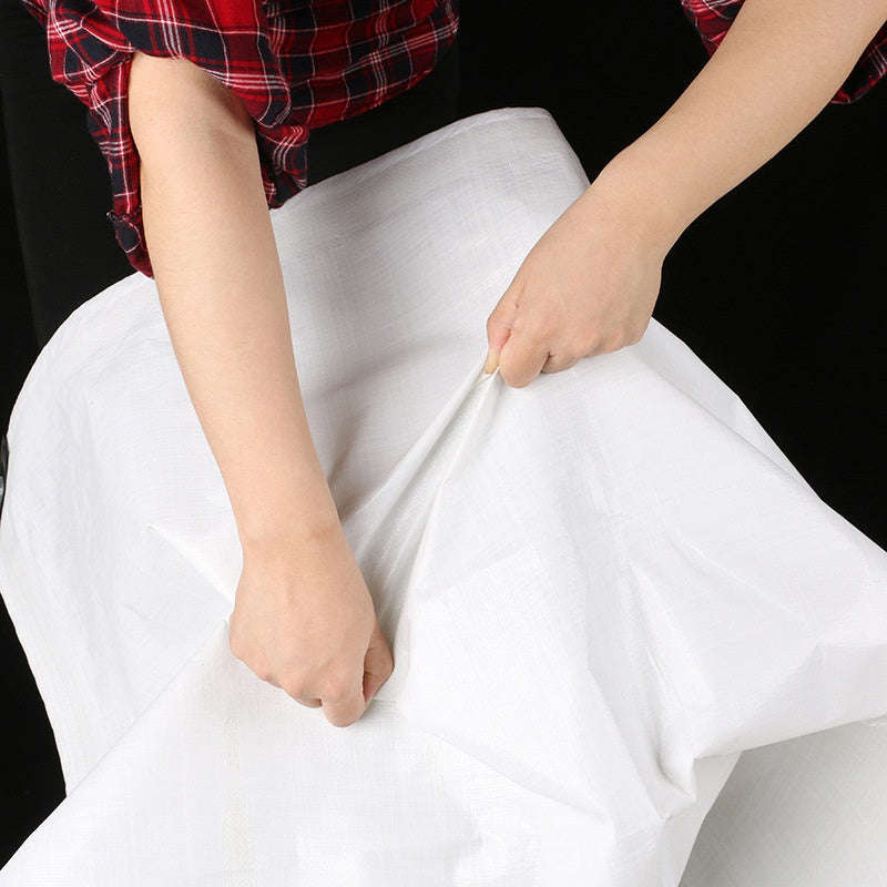 White Waterproof Tarpaulin With Metal Grommets