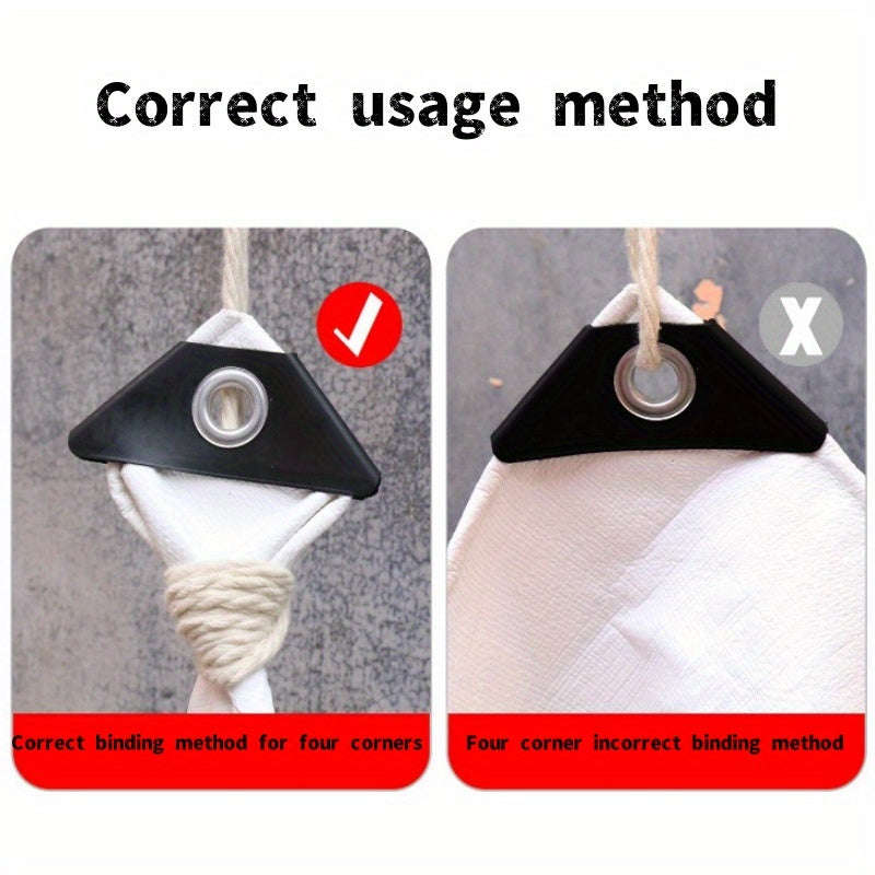 White Waterproof Tarpaulin With Metal Grommets
