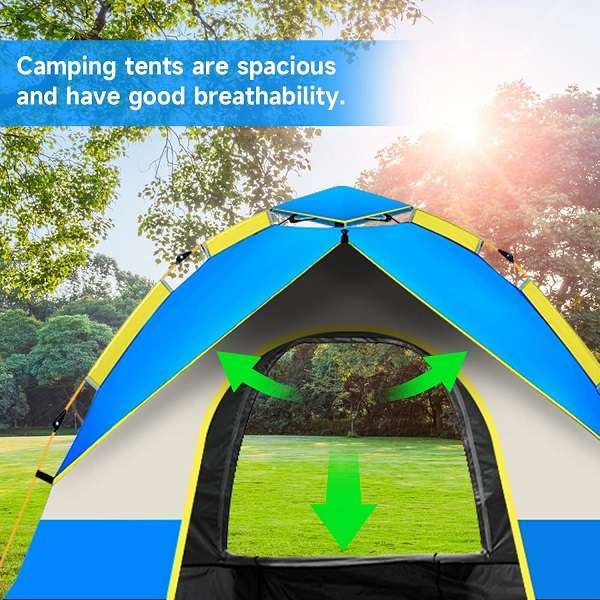 Portable Tent With 2 Doors And 2 Windows, Approximately 2m x 1.5m x 1.25m