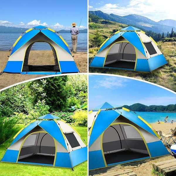 Portable Tent With 2 Doors And 2 Windows, Approximately 2m x 1.5m x 1.25m