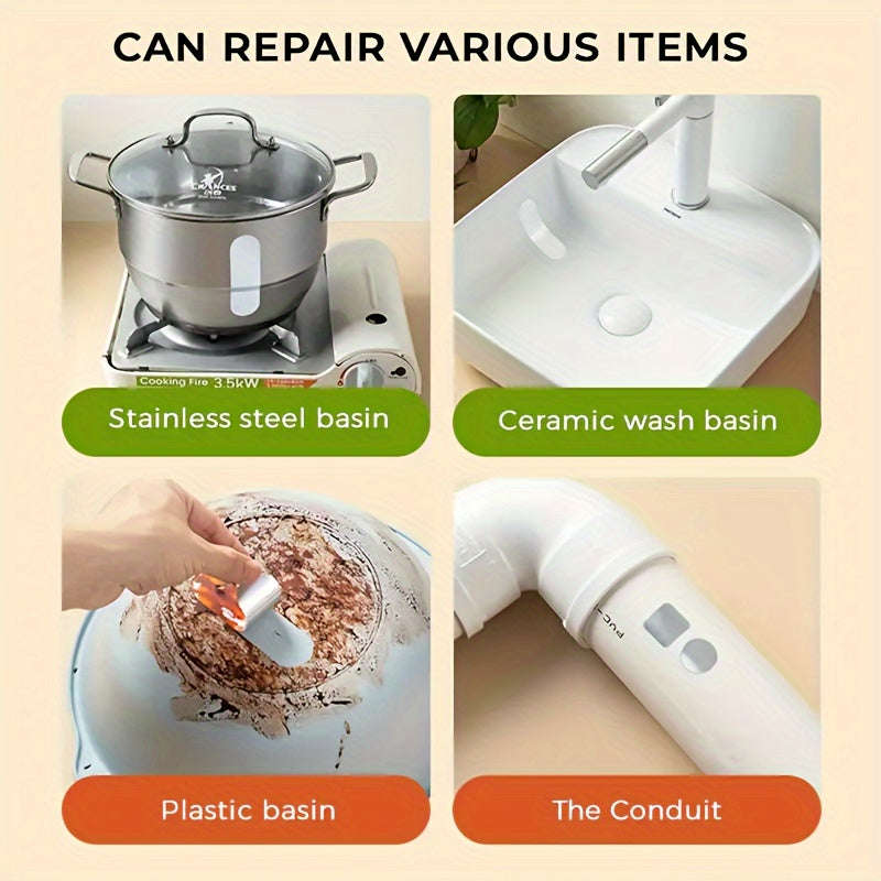 50 Pieces Stainless Steel Pot And Bucket Repair Stickers, Durable Aluminum Foil Tape, Waterproof And