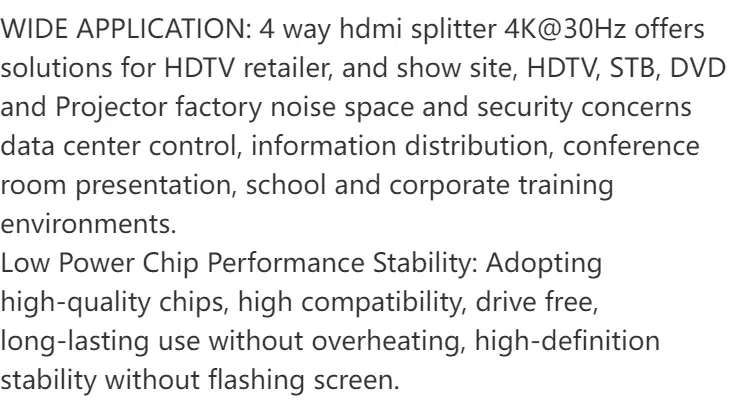 1pcs 4K Hdtv Splitter 1 In 4 Out